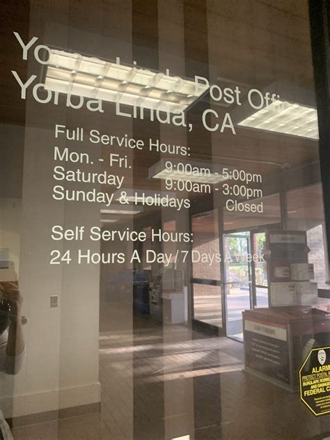 Yorba Linda Post Office Hours and Phone Number